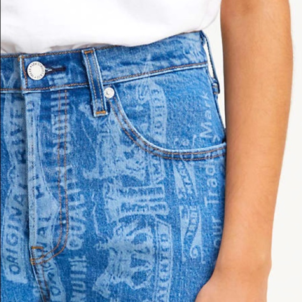 LEVI’S 501 ORIGINAL CROPPED WOMEN'S JEANS ALL OVER PRINT